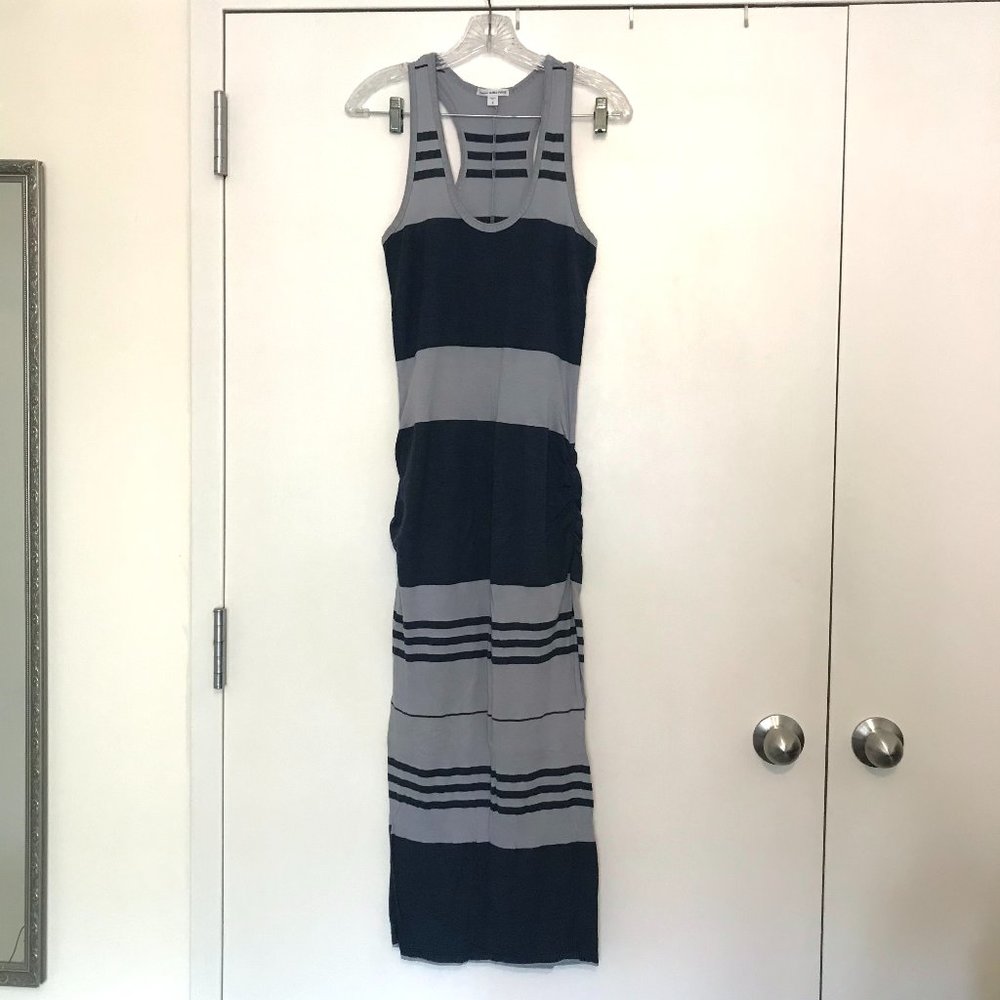 James Perse blue striped maxi dress sz 3
